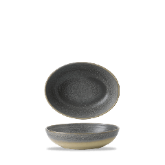 6x Round Rice Bowl 178mm Evo Granite Grey Dudson Crockery Porcelain Restaurant 
