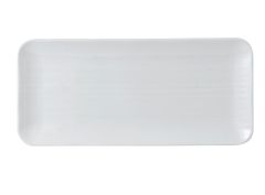 Organic White Coupe Rect Plate 13 3/4 X 6 1/4"
