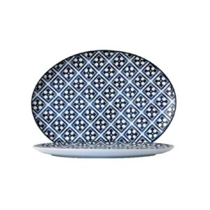 Candour Azure Oval Platter (L:12.25'' X W:8.875'')