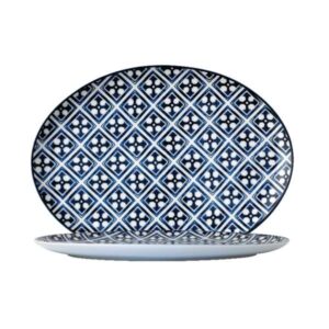 Candour Azure Oval Platter (L:14.25'' X W:10.0'')