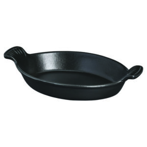 Chasseur Black Oval Dish 0.53 Qt (L:10.039'' X W:6.102'')