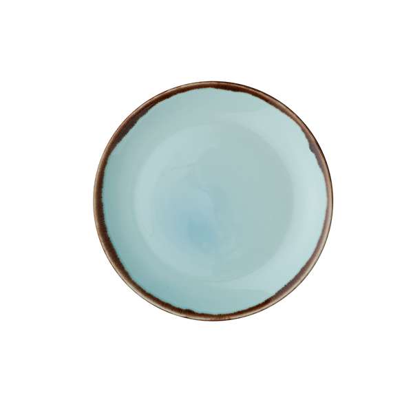 Harvest Turquoise Coupe Plate (D:10.25'')