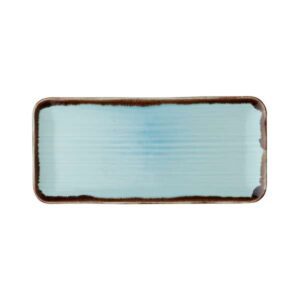 Harvest Turquoise Organic Rectangle Tray (L:13.63'' X W:6.25'')