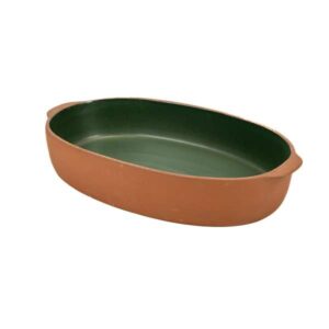Terra Green Oval Baker 40.0 Oz (L:11.63'' X W:6.63'')
