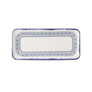 Harvest Mediterranean Moresque Organic Rectangle Plate (L:13.74'' X W:6.102'')
