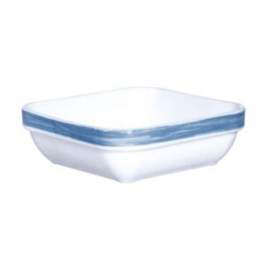 Brushed Blue Jean Square Bowl 8.0 Oz (L:4.25'' X W:4.25'')