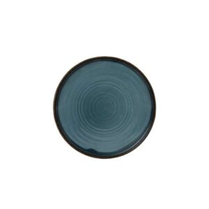 Harvest Blue Walled Plate (D:8.25'')