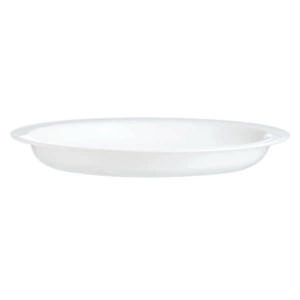 Restaurant White Half Deep Plate (D:9.75'')