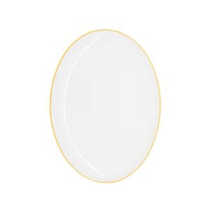 Candour Coupes Marigold Coupe Oval Platter (L:14.025'' X W:10.0'')