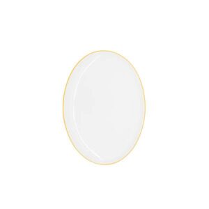 Candour Coupes Marigold Coupe Oval Platter (L:10.375'' X W:7.375'')