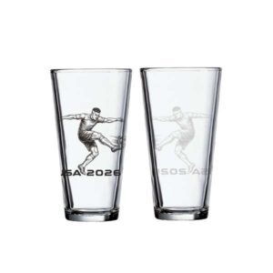 Pint/Mixing Glasses Soccer 16.0 Oz
